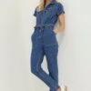 FatFace Blue Imogen Short Sleeve Boilersuit