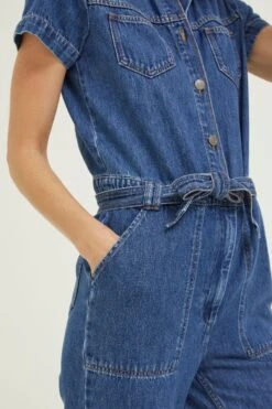 FatFace Blue Imogen Short Sleeve Boilersuit -Fat Face Shop 177946s5