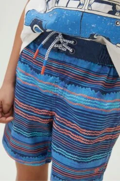 FatFace Blue Stripe Swim Shorts -Fat Face Shop 180677s3