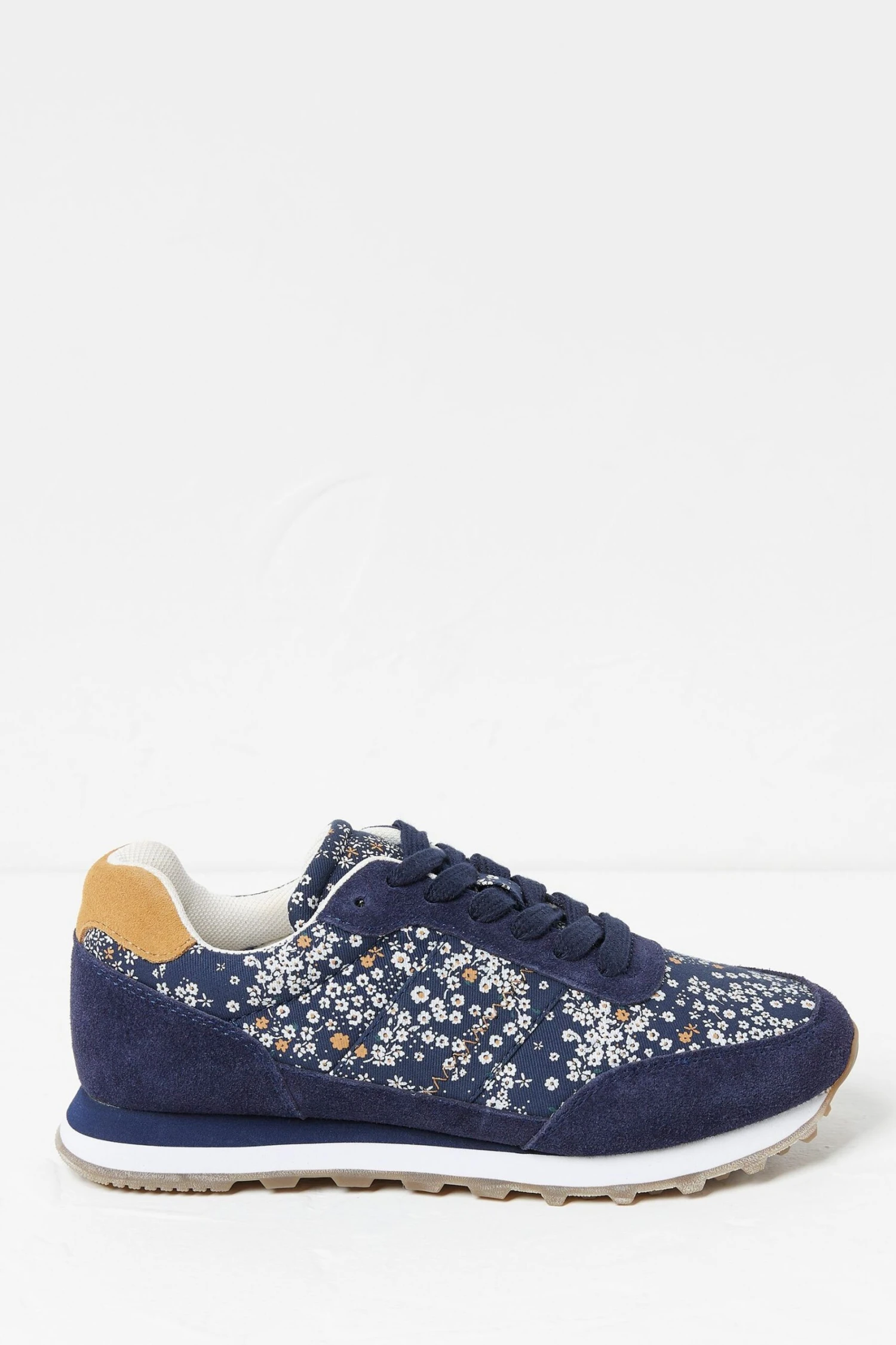 FatFace Blue Georgia Floral Trainers 3 FatFace Blue Georgia Floral Trainers