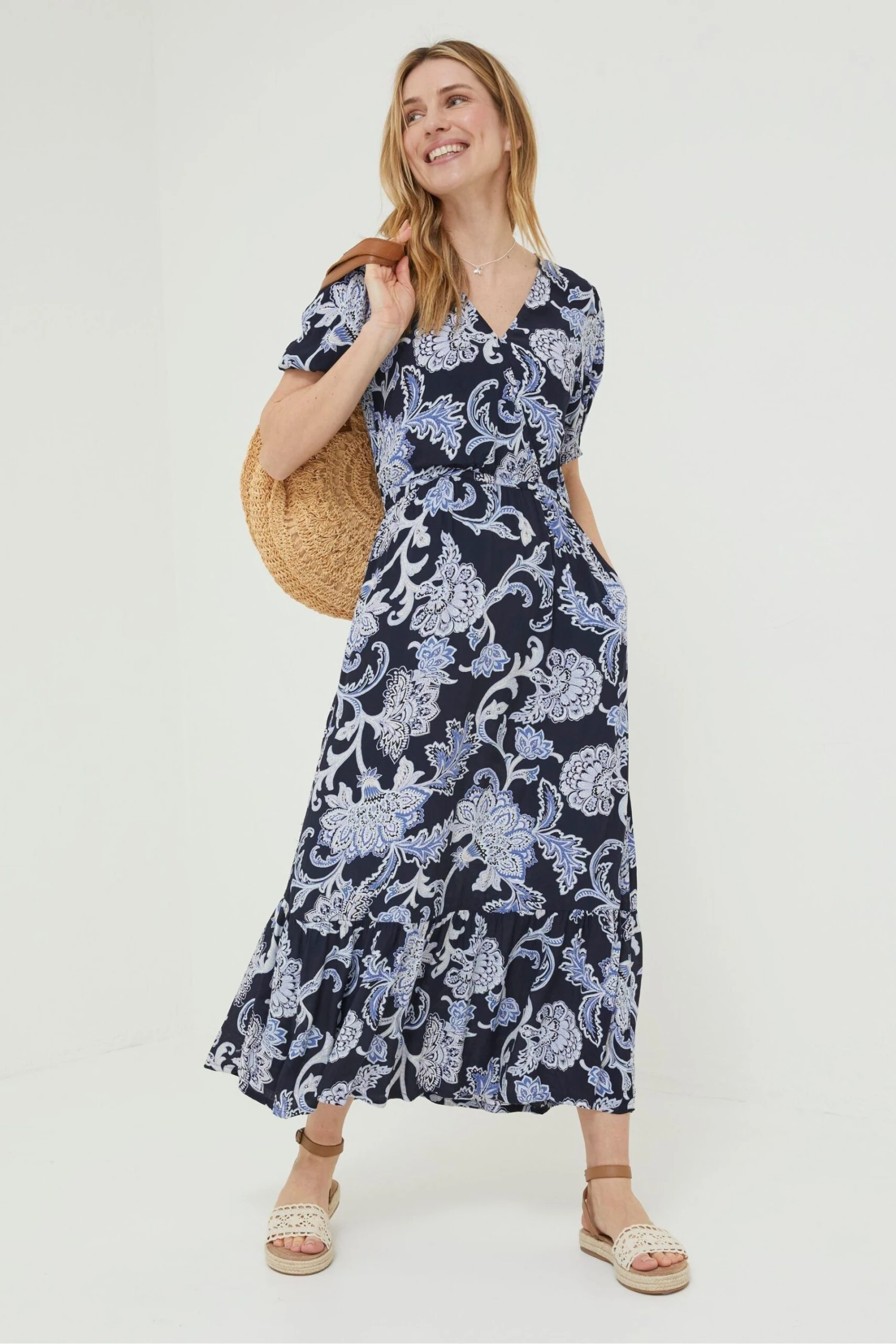 FatFace Blue Palace Maxi Dress 3 FatFace Blue Palace Maxi Dress