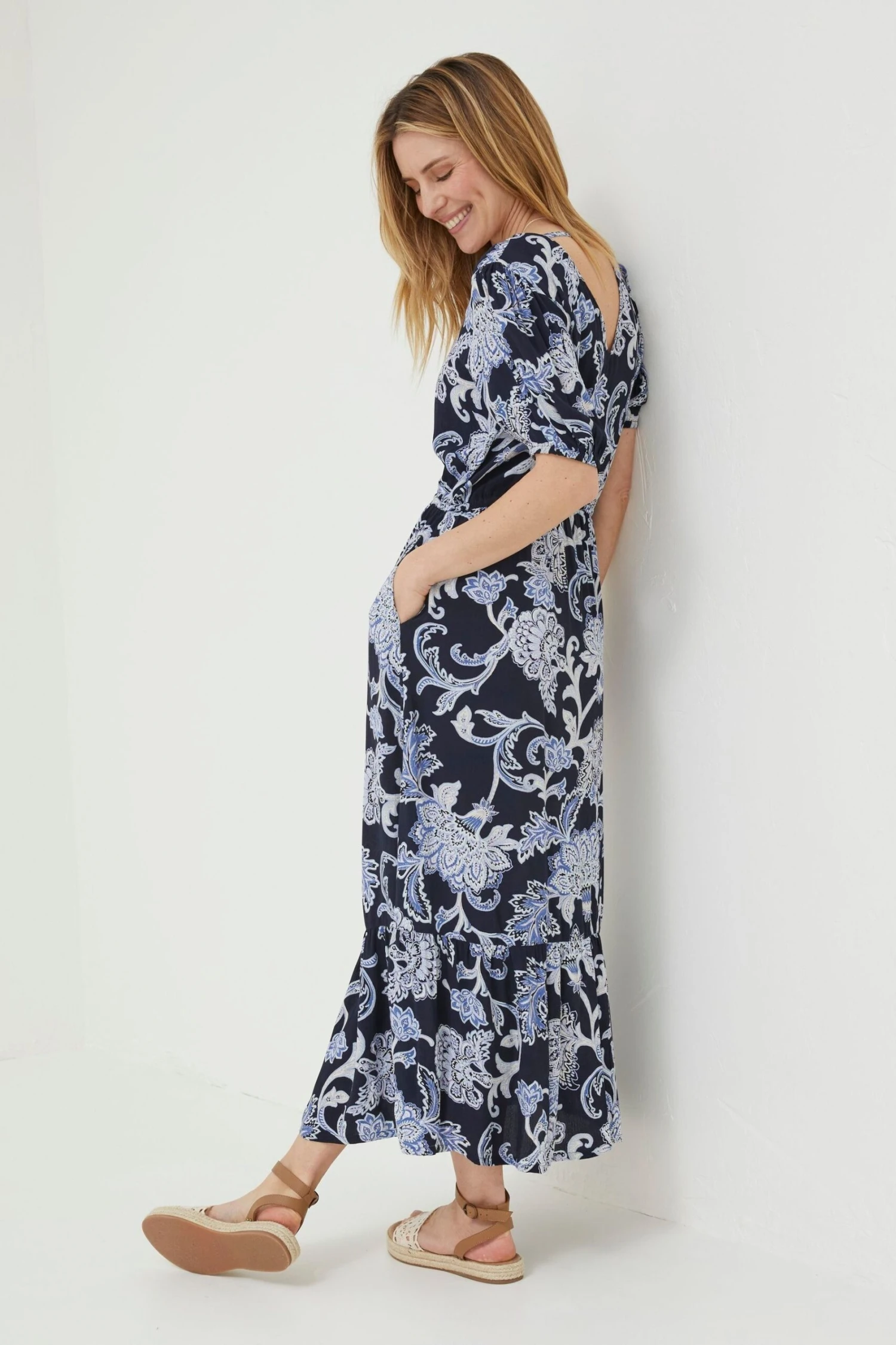 FatFace Blue Palace Maxi Dress 4 FatFace Blue Palace Maxi Dress - Image 2