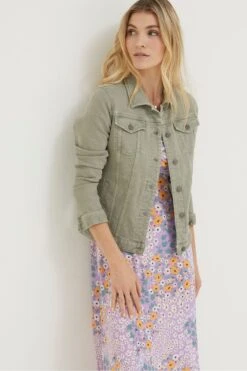 FatFace Green Tasha Denim Jacket