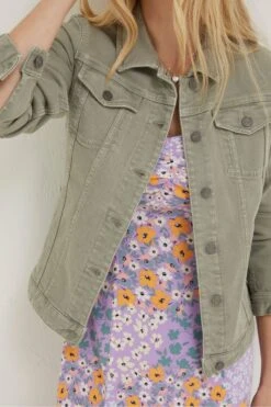 FatFace Green Tasha Denim Jacket -Fat Face Shop 331929s4