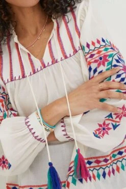 FatFace Natural Ida Embroidered Blouse -Fat Face Shop 376 714s8