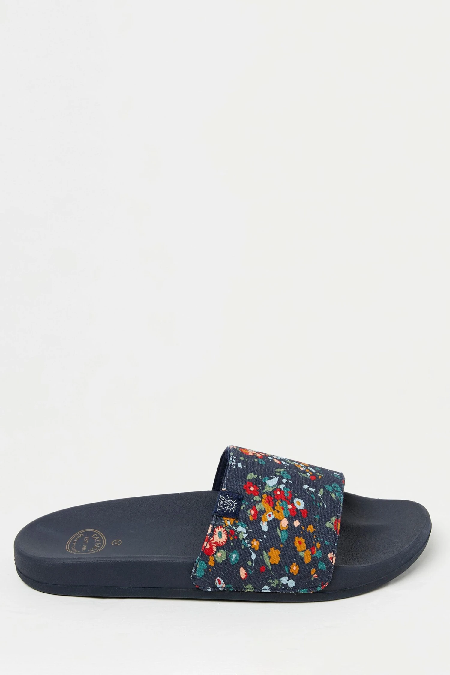 FatFace Blue Floral Print Sliders 3 FatFace Blue Floral Print Sliders