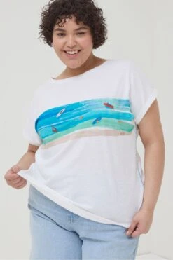 FatFace Natural Surf Graphic T-Shirt -Fat Face Shop 547274s4