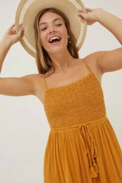 FatFace Yellow Jo Midi Sun Dress -Fat Face Shop 571217s3