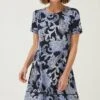 FatFace Blue Simone Palace Jersey Dress -Fat Face Shop 644380s