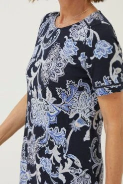 FatFace Blue Simone Palace Jersey Dress 10 FatFace Blue Simone Palace Jersey Dress -Fat Face Shop 644380s4