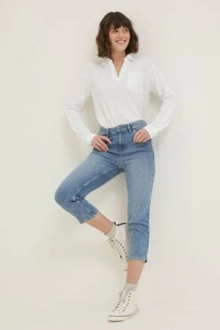 FatFace Blue Sway Capri Jeans -Fat Face Shop 716214s3