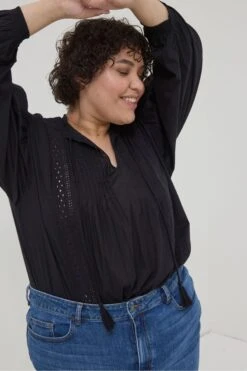 FatFace Black Freya Lace Blouse -Fat Face Shop 816793s5