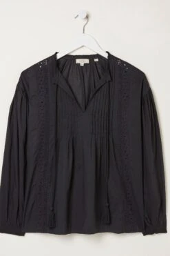 FatFace Black Freya Lace Blouse -Fat Face Shop 816793s6
