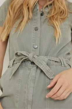 FatFace Green Imogen Short Sleeve Boilersuit -Fat Face Shop 879842s5