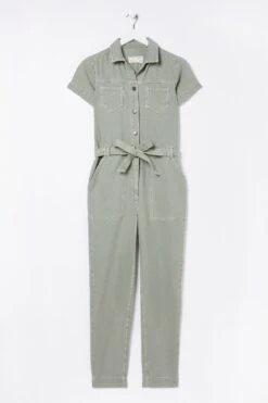 FatFace Green Imogen Short Sleeve Boilersuit -Fat Face Shop 879842s6