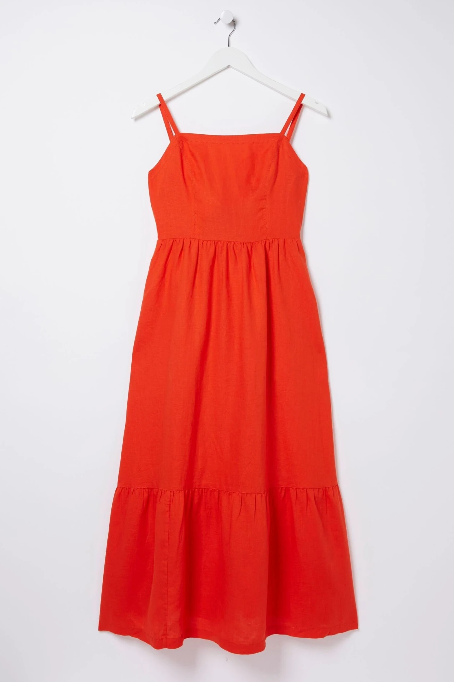 FatFace Red Julien Linen Midi Dress 7 FatFace Red Julien Linen Midi Dress - Image 5