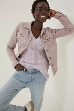 FatFace Purple Tasha Denim Jacket