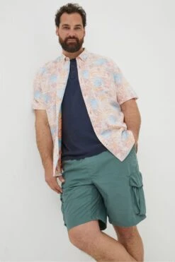 FatFace Fently Orange Palm Print Shirt -Fat Face Shop A81 995s3