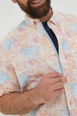 FatFace Fently Orange Palm Print Shirt -Fat Face Shop A81 995s6