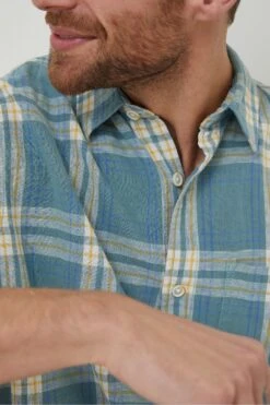 FatFace Blue Braddock Check Shirt -Fat Face Shop A81 997s3