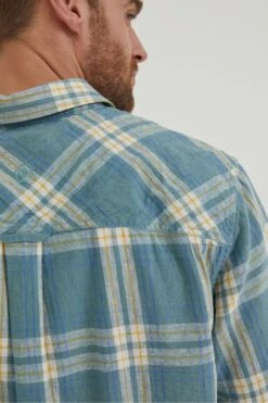 FatFace Blue Braddock Check Shirt -Fat Face Shop A81 997s5
