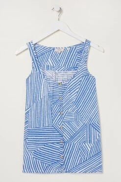FatFace Flora Natural Abstract Stripe Vest -Fat Face Shop A81676s4