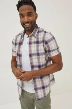 FatFace Tilbury Pink Ombre Check Shirt