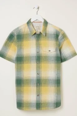 FatFace Green Ombre Check Shirt -Fat Face Shop A81993s4