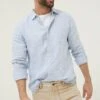 FatFace Blue Stripe Linen Shirt 1 FatFace Blue Stripe Linen Shirt -Fat Face Shop A81999s