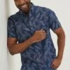 FatFace Blue Hibiscus Print Shirt 2 FatFace Blue Hibiscus Print Shirt -Fat Face Shop A82130s