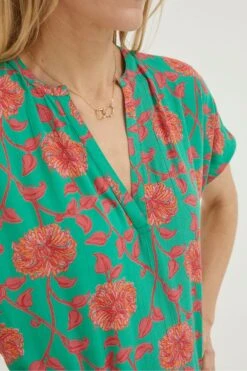 FatFace Green Piper Bali Blooms Blouse -Fat Face Shop BC3 011s3