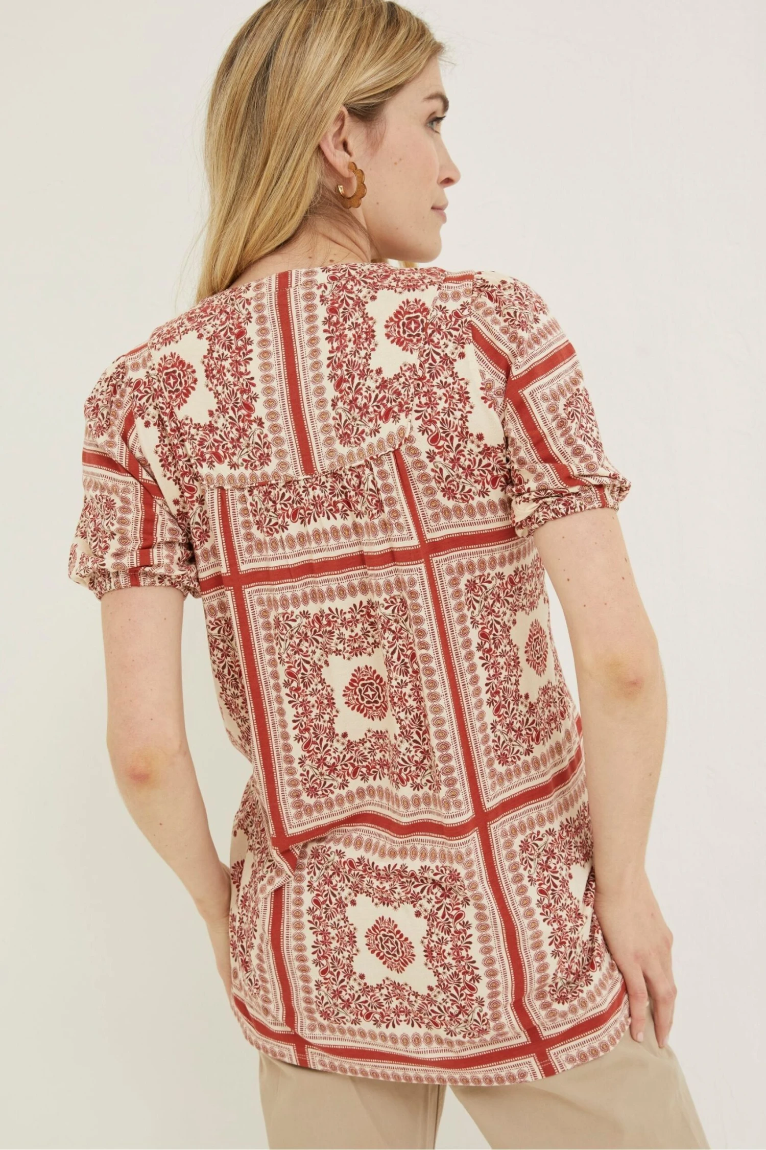 FatFace Natural Lou Bandana Tunic Top 5 FatFace Natural Lou Bandana Tunic Top - Image 3