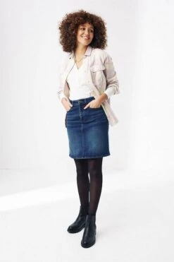 FatFace Blue Hope Denim Skirt