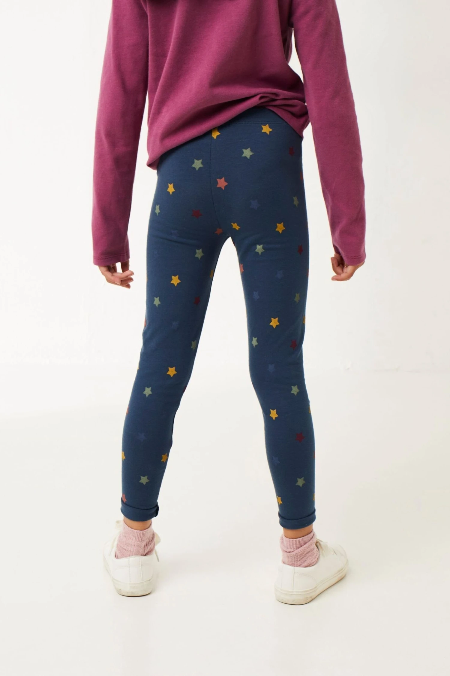 FatFace Blue Star Stripe Leggings 2 Pack 5 FatFace Blue Star Stripe Leggings 2 Pack - Image 3