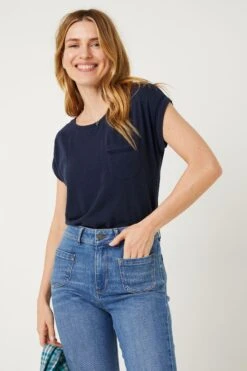 FatFace Blue Ivy Lace T-Shirt