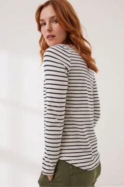 FatFace Natural Organic Cotton Breton T-Shirt -Fat Face Shop C97461s3