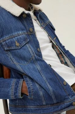 FatFace Blue Denim Mid Wash Jacket -Fat Face Shop D30160s4