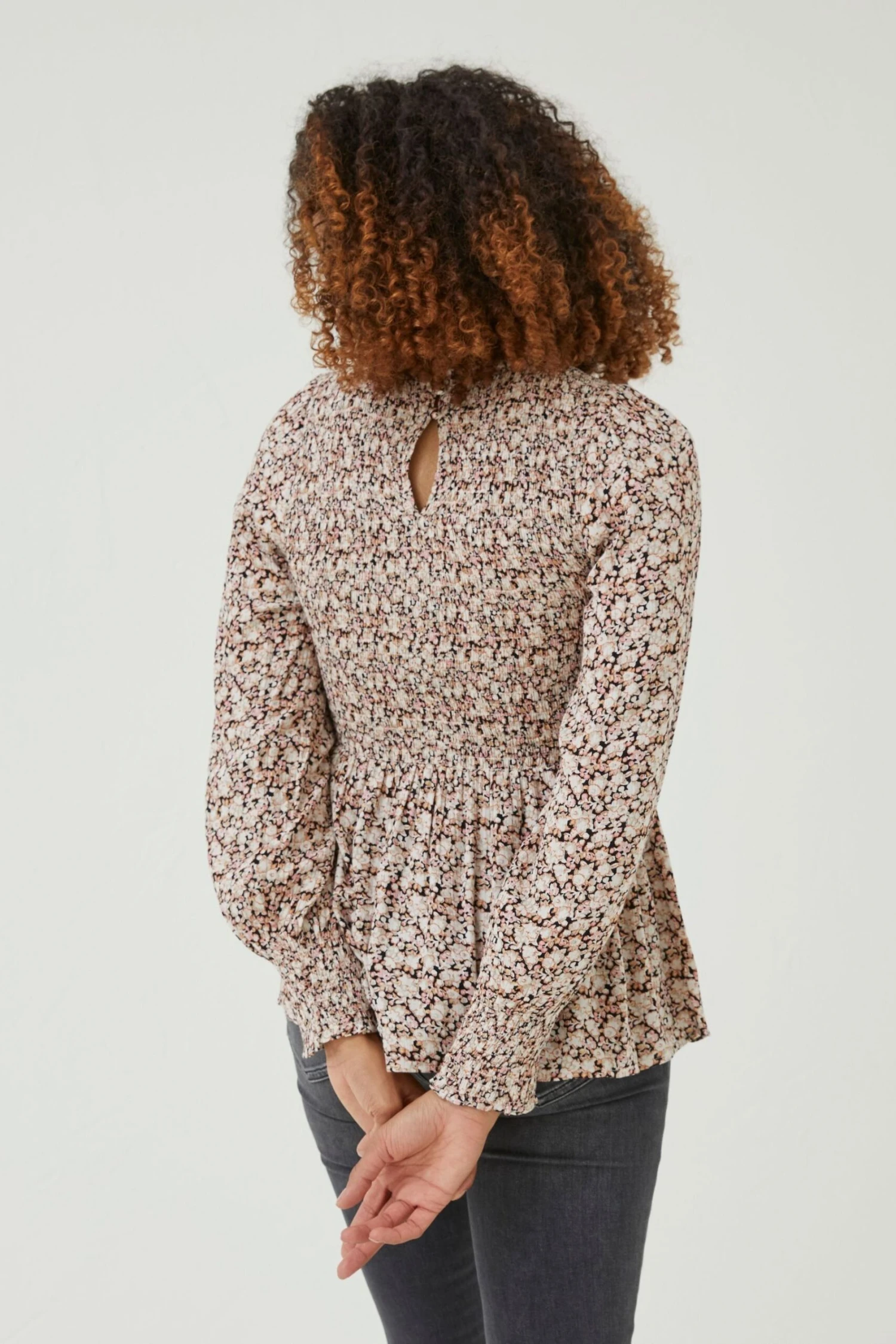 FatFace Fran Brown Meadow Spring Shirred Top 4 FatFace Fran Brown Meadow Spring Shirred Top - Image 2