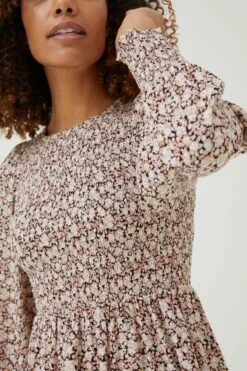 FatFace Fran Brown Meadow Spring Shirred Top 11 FatFace Fran Brown Meadow Spring Shirred Top -Fat Face Shop D57 532s4