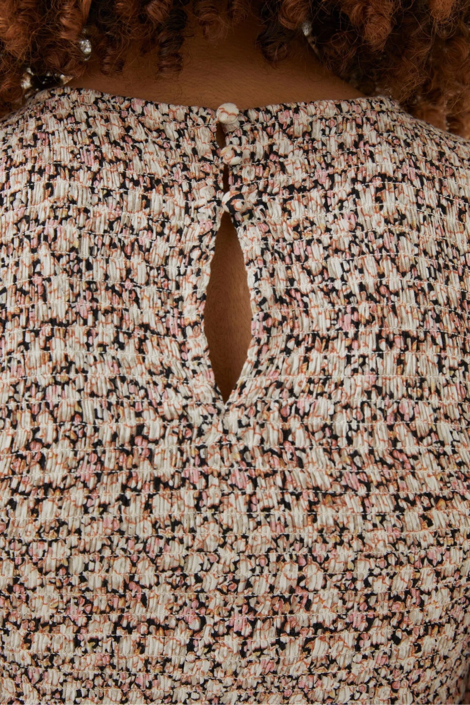 FatFace Fran Brown Meadow Spring Shirred Top 7 FatFace Fran Brown Meadow Spring Shirred Top - Image 5