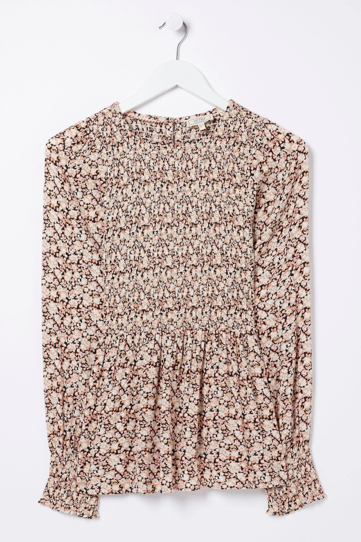 FatFace Fran Brown Meadow Spring Shirred Top 8 FatFace Fran Brown Meadow Spring Shirred Top - Image 6