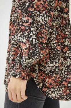 FatFace Dylan Blush Longline Black Blouse -Fat Face Shop D57 535s4