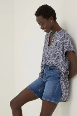 FatFace Blue Piper Batik Tunic