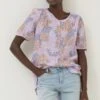 FatFace Purple Jodie Meadow Patch Blouse -Fat Face Shop D57 541s