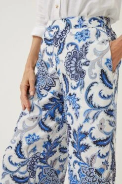 FatFace Natural Palace Floral Palazzo Trousers -Fat Face Shop D57 544s3