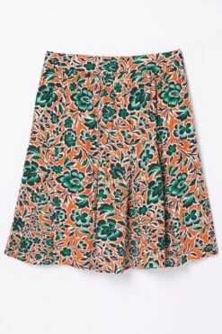 FatFace Orange Wynne Sketched Floral Skirt 9 FatFace Orange Wynne Sketched Floral Skirt -Fat Face Shop D57 567s4
