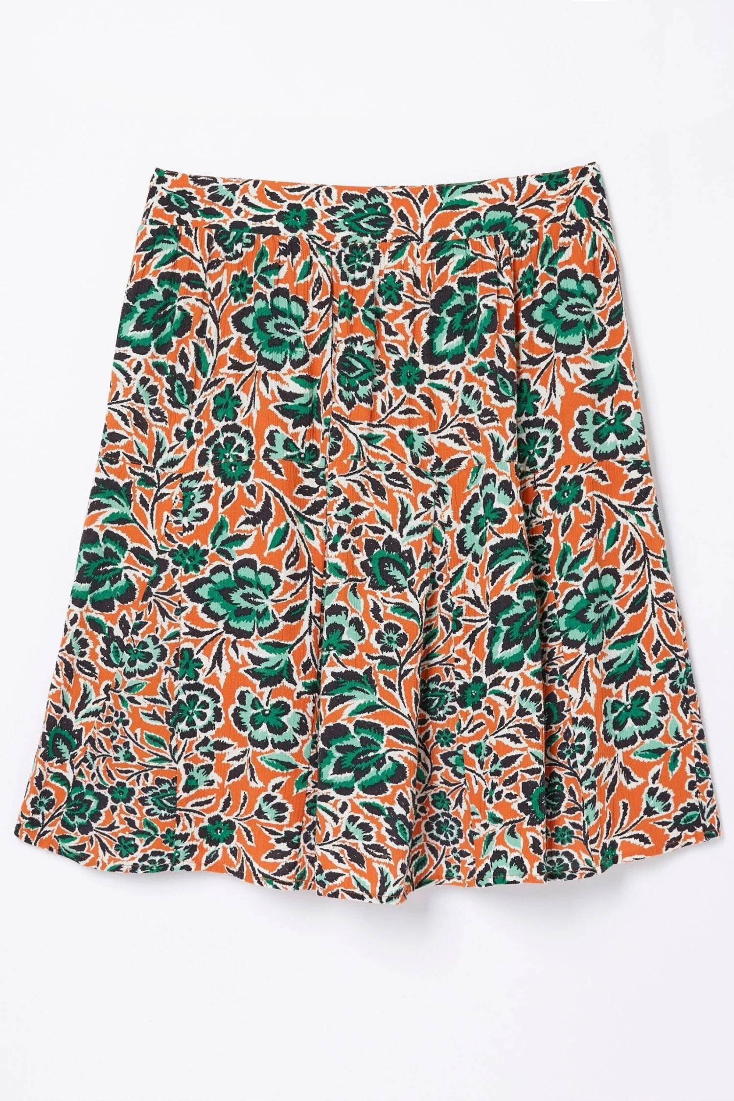FatFace Orange Wynne Sketched Floral Skirt 6 FatFace Orange Wynne Sketched Floral Skirt - Image 4