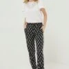 FatFace Lyme Batik Floral Black Trousers -Fat Face Shop D57 576s