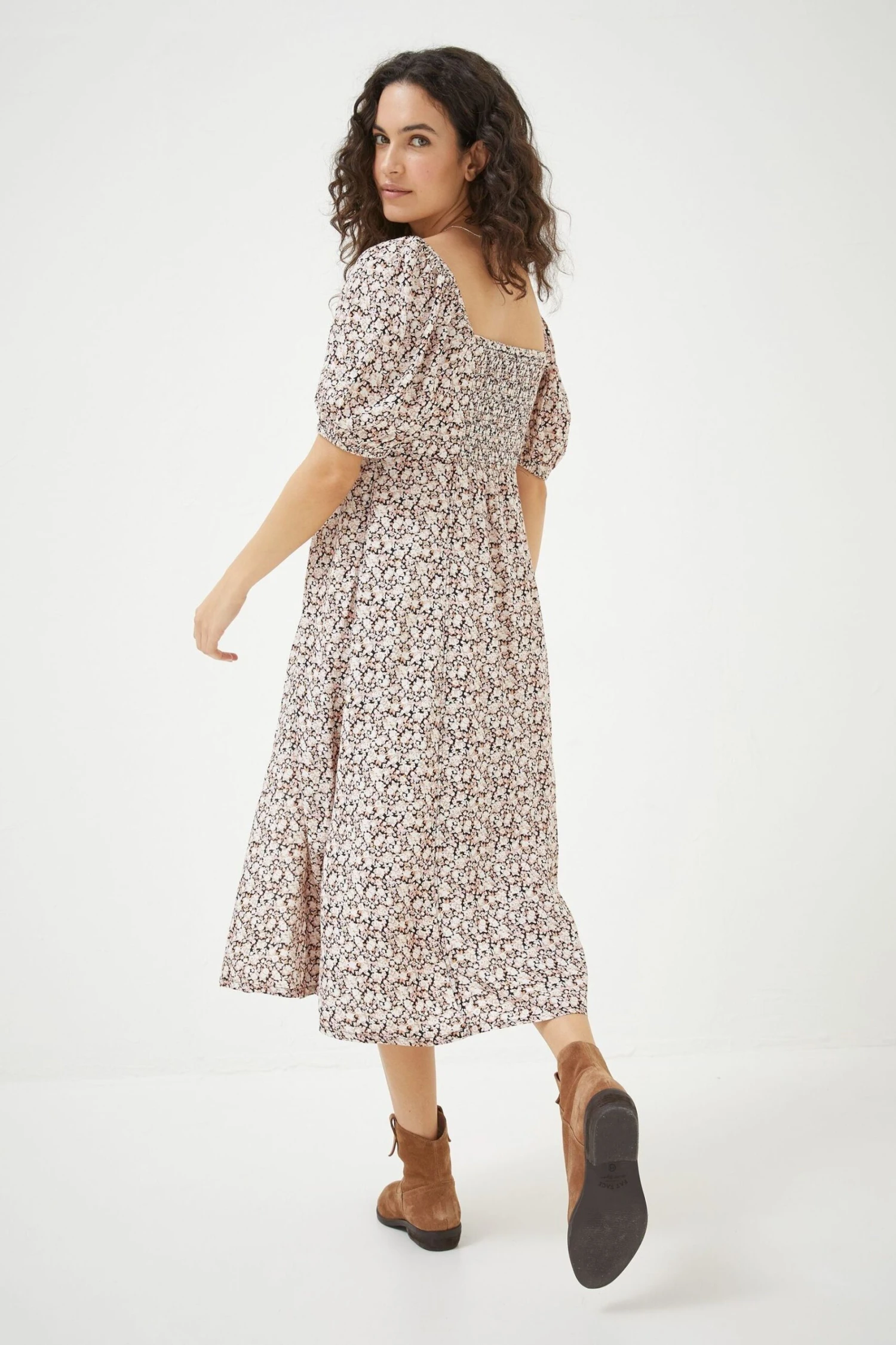 FatFace Tania Meadow Spring Midi Brown Dress 7 FatFace Tania Meadow Spring Midi Brown Dress - Image 5