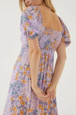 FatFace Purple Tania Meadow Midi Dress -Fat Face Shop D57 774s7